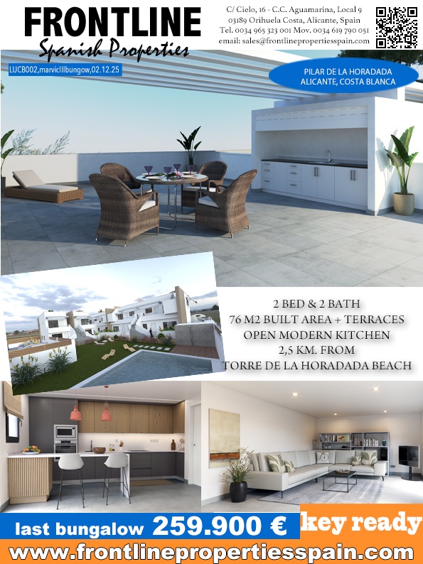 2 bedroom Bungalow in Pilar de la Horadada